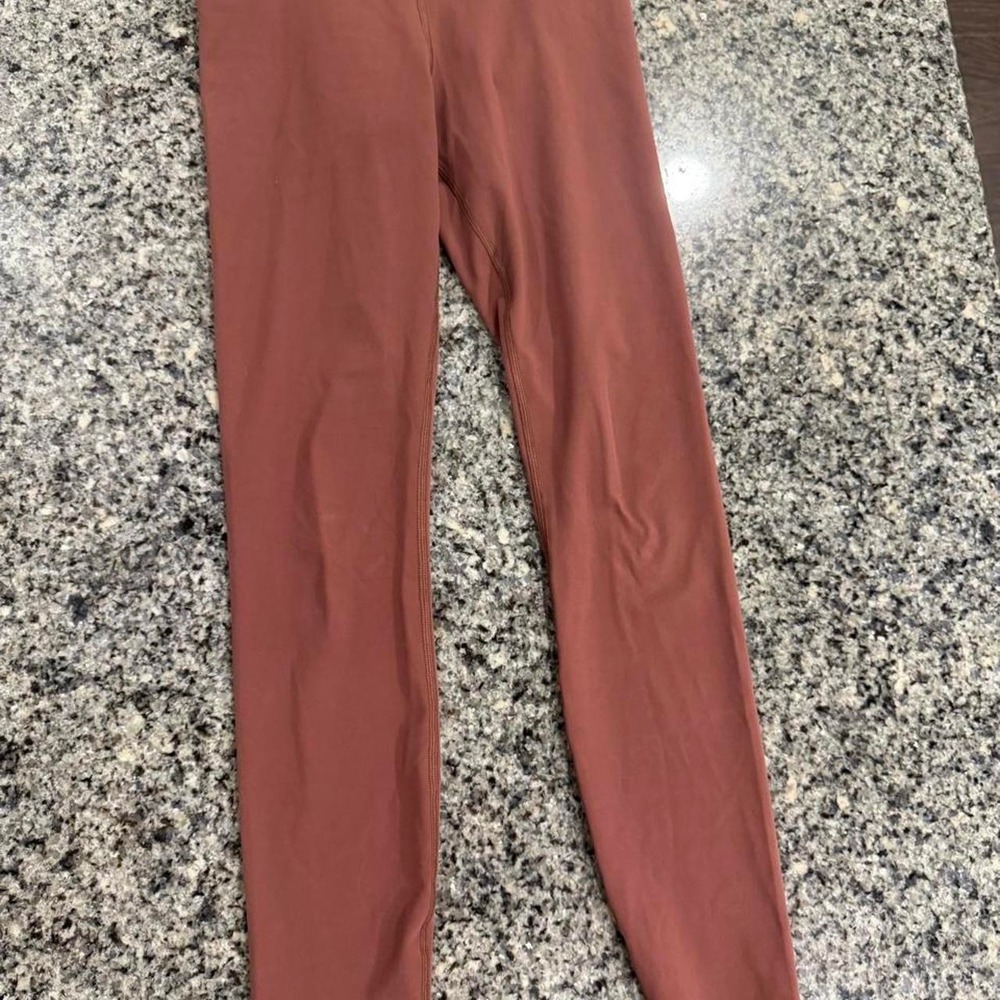 Vuori Ribbed Leggings Pink Brown Yoga Activewear Style VW428 Small